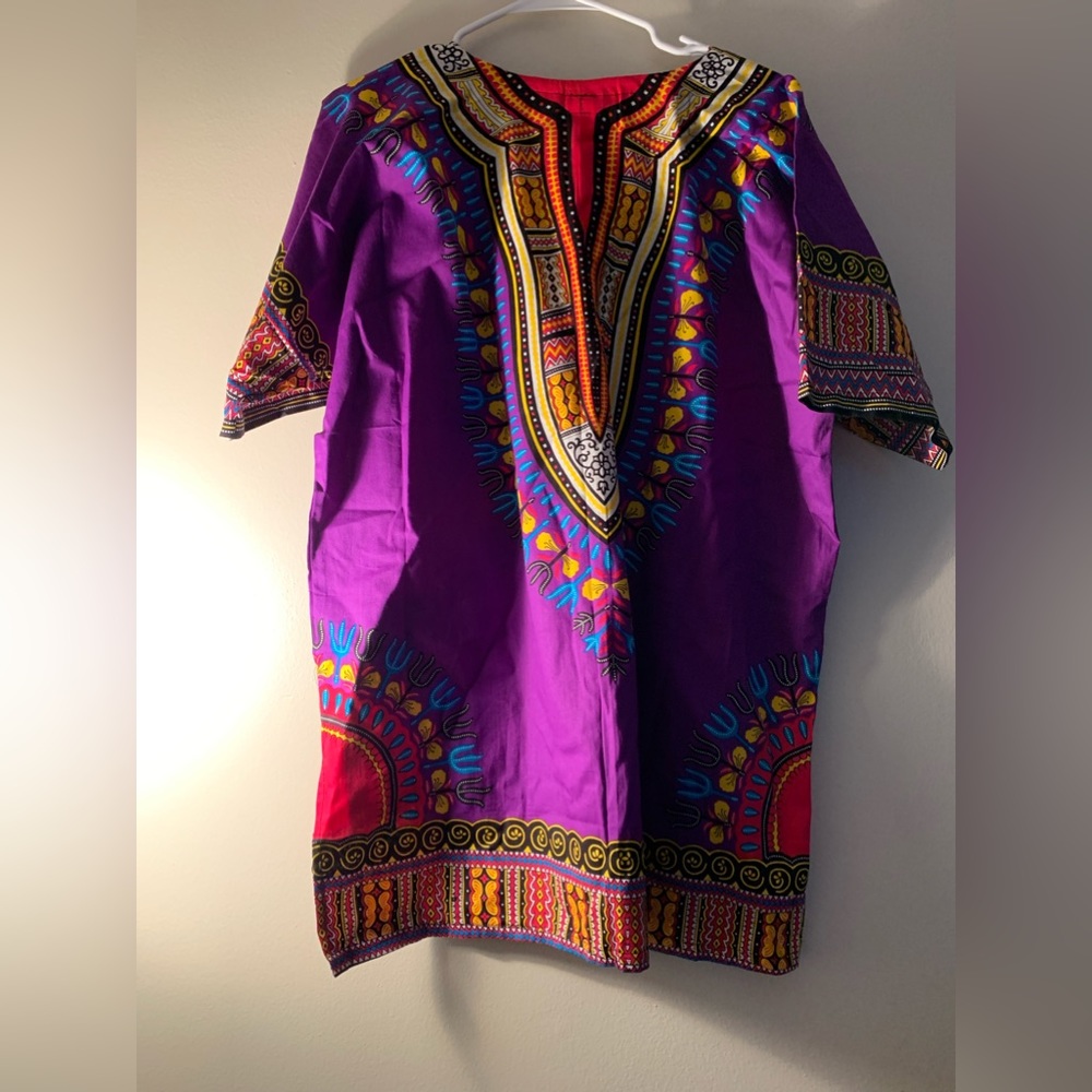 Straight leg purple shirt